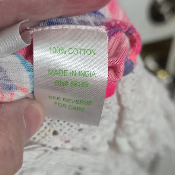 Lilly Pulitzer Alia Beach Cover-Up Loungewear Vibrant Colors Palm Trees Sz S EUC - Picture 7 of 9